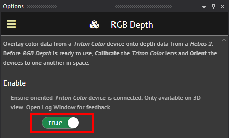 EnableRGBDepth
