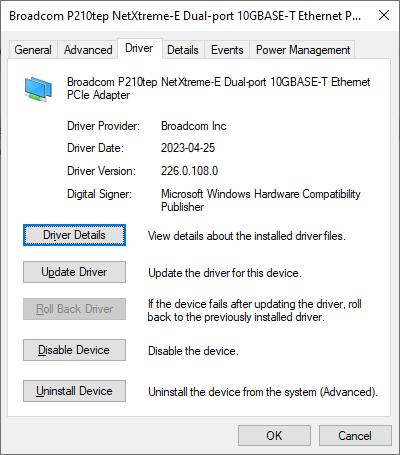 LUCID PCIE-10GETH2-BC driver